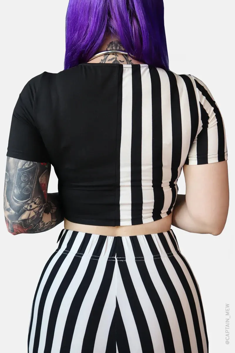 Ghost Town Front Tie Top sold by Vampire Freaks product image thumbnail 2