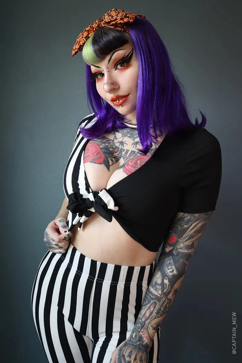 Ghost Town Front Tie Top sold by Vampire Freaks product image thumbnail 4