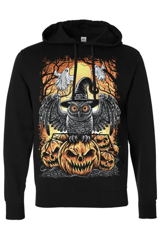 Halloween Owl Hoodie [Zipper or Pullover] sold by Vampire Freaks