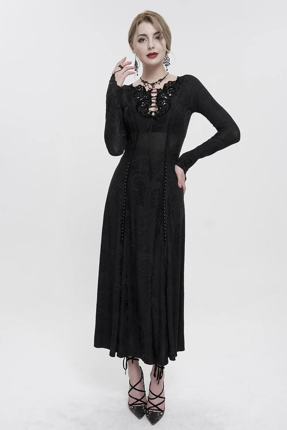 Melacholy Maxi Dress sold by Vampire Freaks product image thumbnail 3