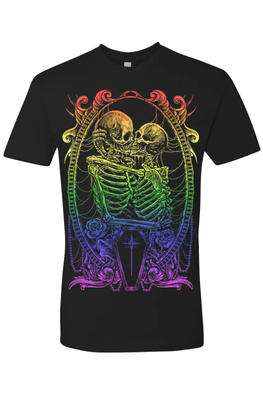 Pride Skeleton Love T-shirt [RAINBOW] sold by Vampire Freaks