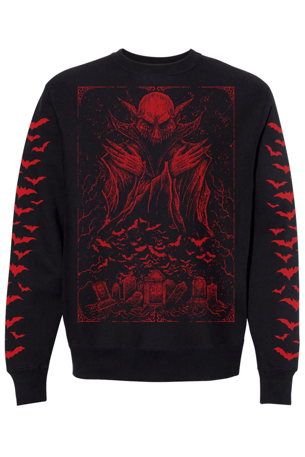 Nosferatu Sweatshirt w/ Red Bat Sleeves sold by Vampire Freaks product image thumbnail 2