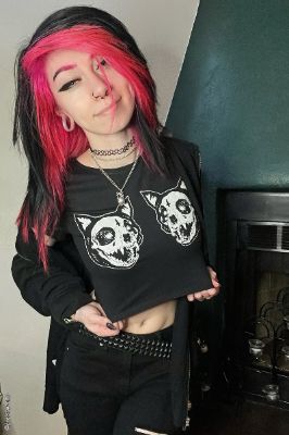 Kitty Titties Crop Top sold by Vampire Freaks