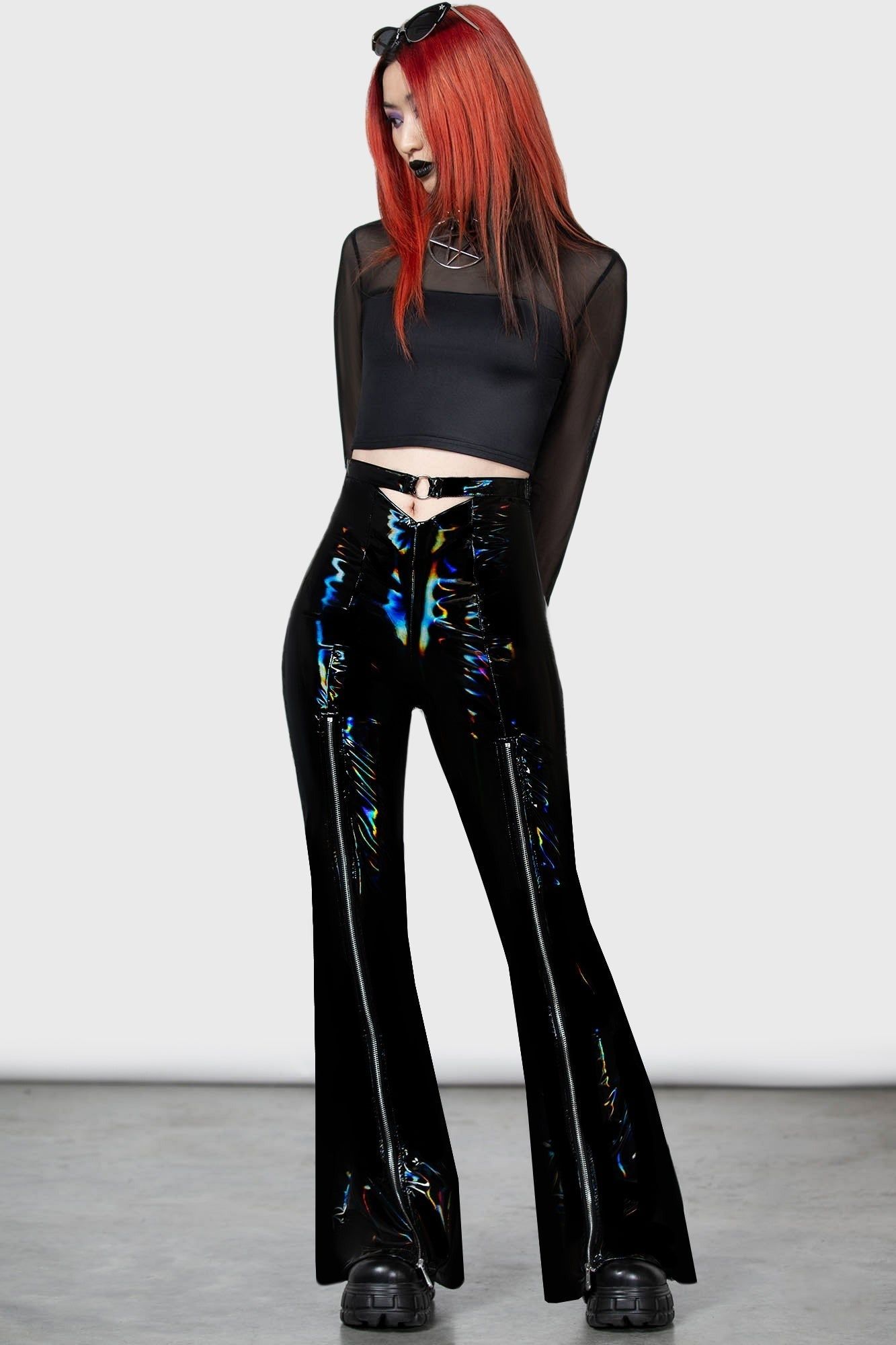Rainbow A'Blaze Trousers sold by Vampire Freaks
