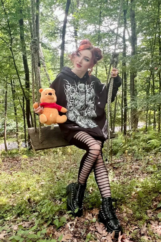 Winnie The Pooh's Bloody Honey Hoodie [Zipper or Pullover] sold by Vampire Freaks