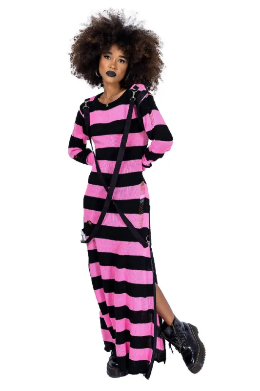 Petunia Dress [BLACK/PINK] sold by Vampire Freaks