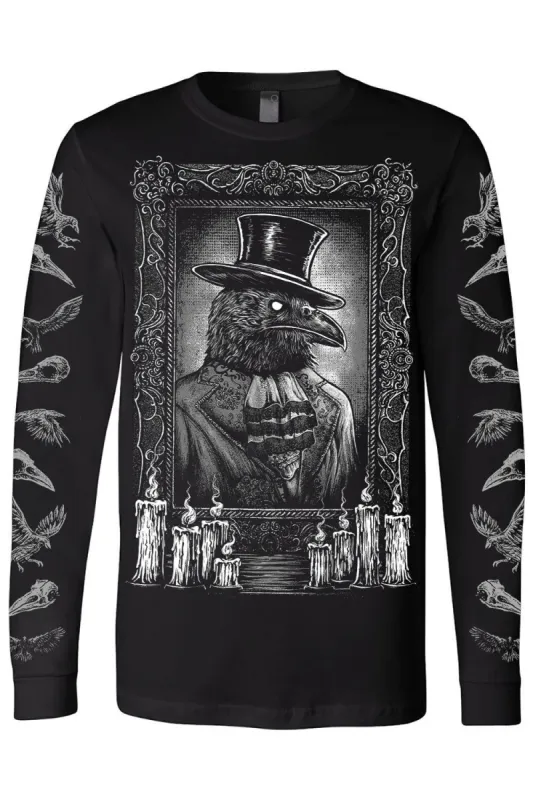 Victorian Goth Gentleman Crow Tee sold by Vampire Freaks