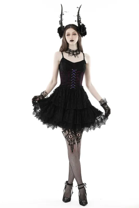 Laced Cobwebs Layered Dress sold by Vampire Freaks
