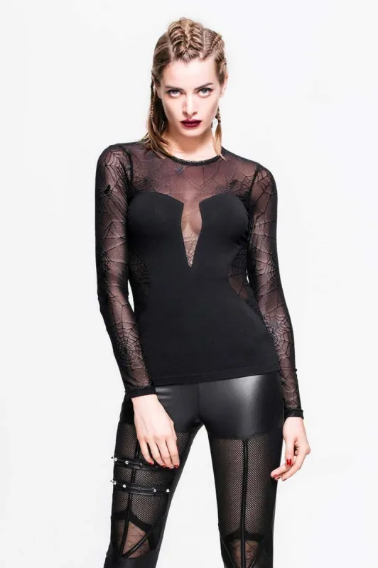 Cobweb Coven Mesh Top sold by Vampire Freaks