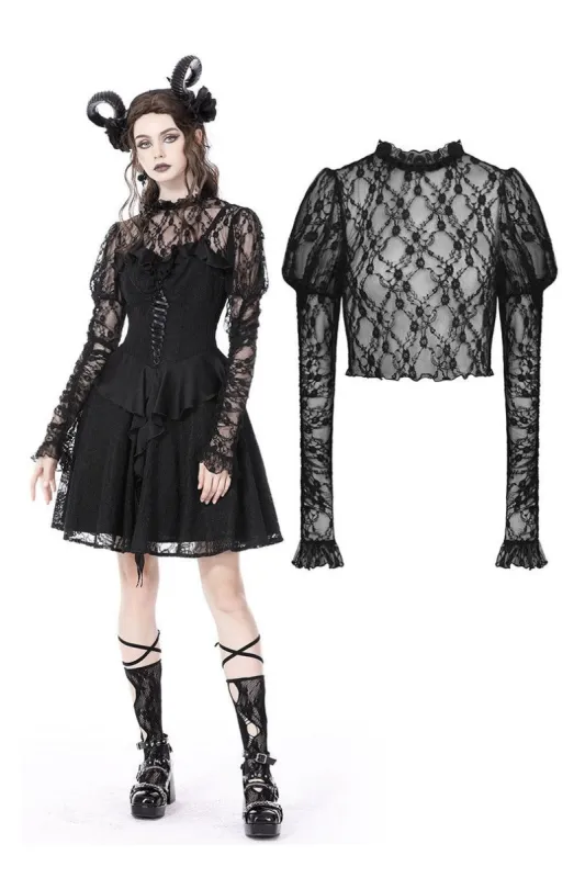 Dracul Puffed Sleeve Blouse sold by Vampire Freaks