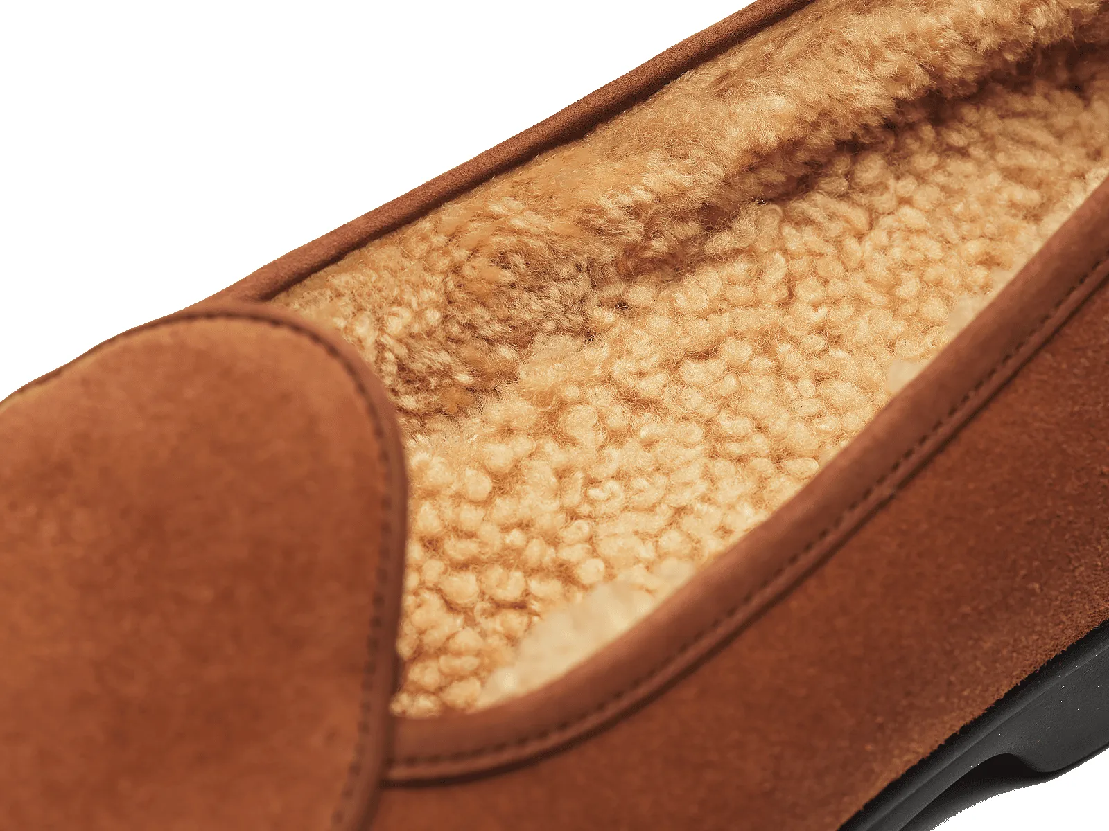 Stride Loafers in Moyen Brown Suede with Shearling Lining sold by Baudoin & Lange product image thumbnail 3