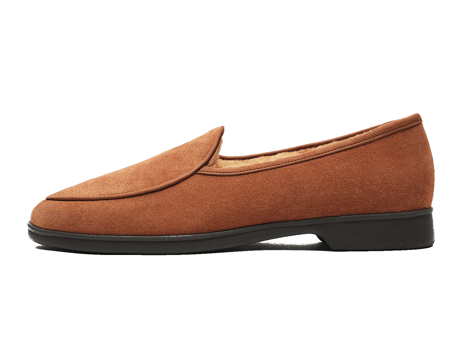 Stride Loafers in Moyen Brown Suede with Shearling Lining sold by Baudoin & Lange product image thumbnail 2