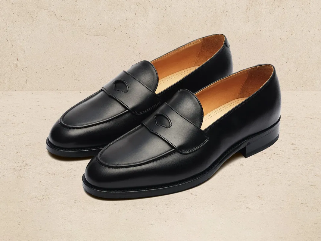 Berkeley Penny Loafers in Black Calf sold by Baudoin & Lange