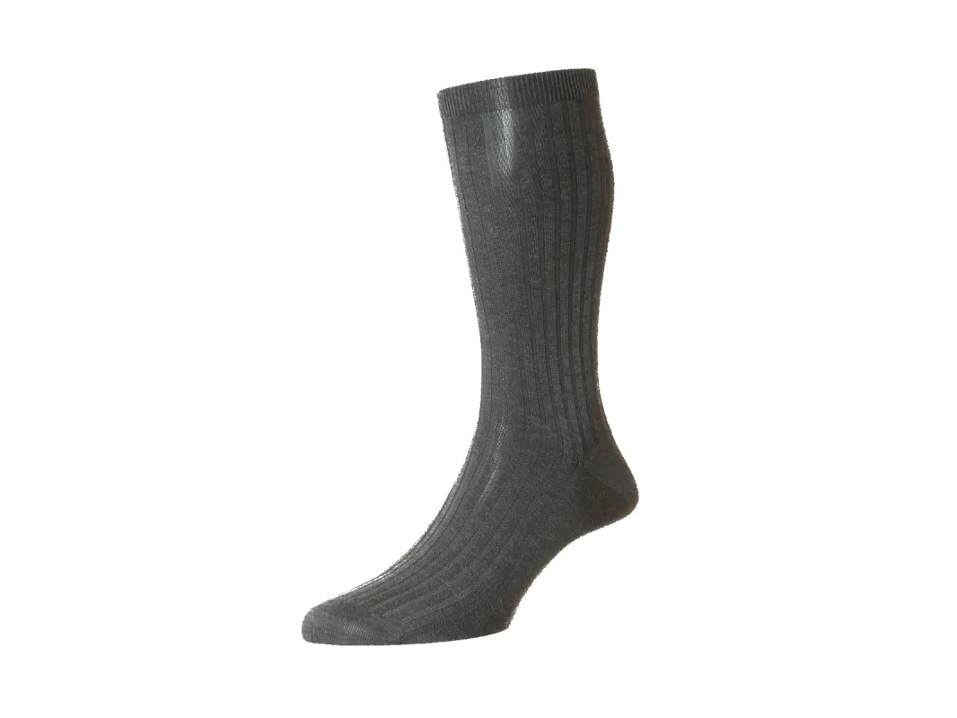 Cotton Socks in Dark Grey sold by Baudoin & Lange