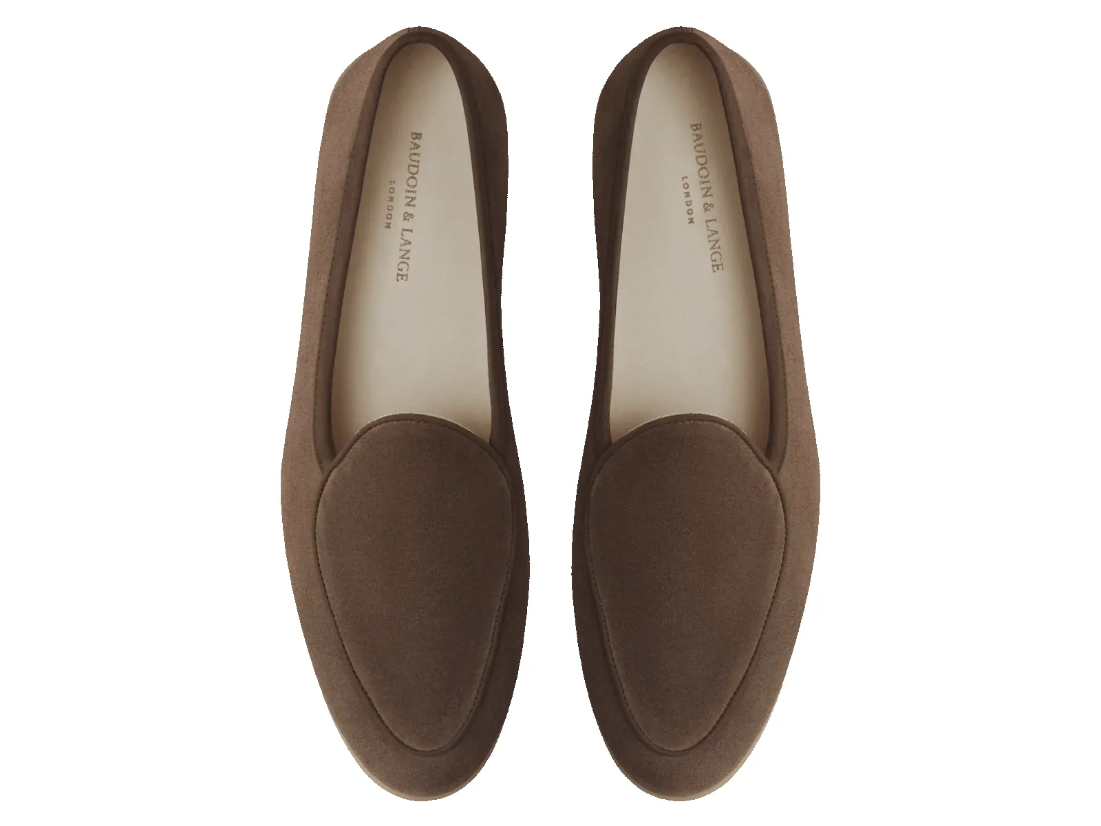 Stride Loafers in Deep Taupe Glove Suede Natural Sole sold by Baudoin & Lange product image thumbnail 5