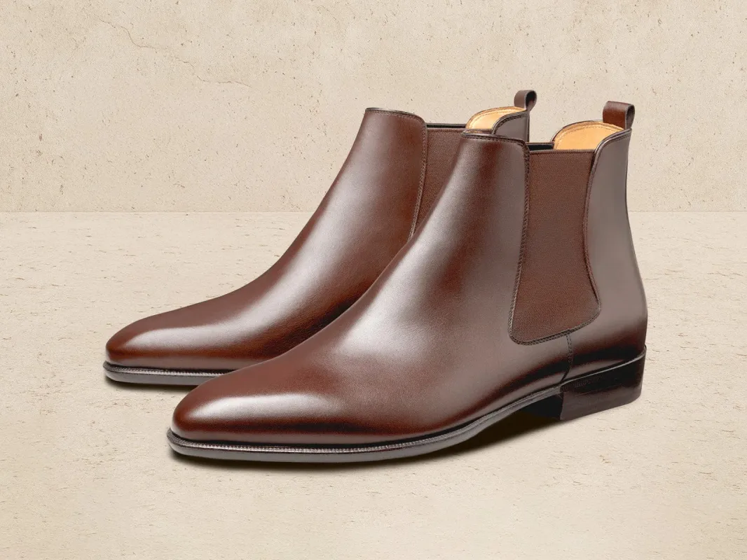 Hicks Chelsea Boots in Tawny Noble Calf sold by Baudoin & Lange