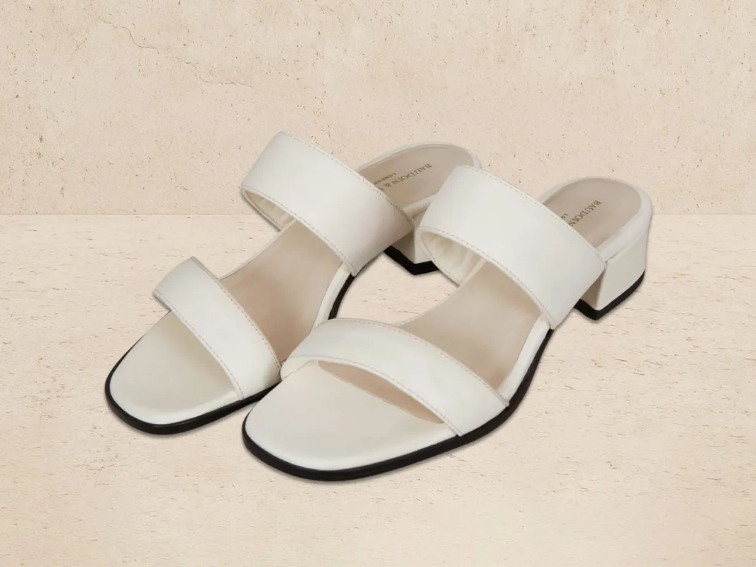 Plume Hi Sandal in Blanc Cassé Nappa sold by Baudoin & Lange