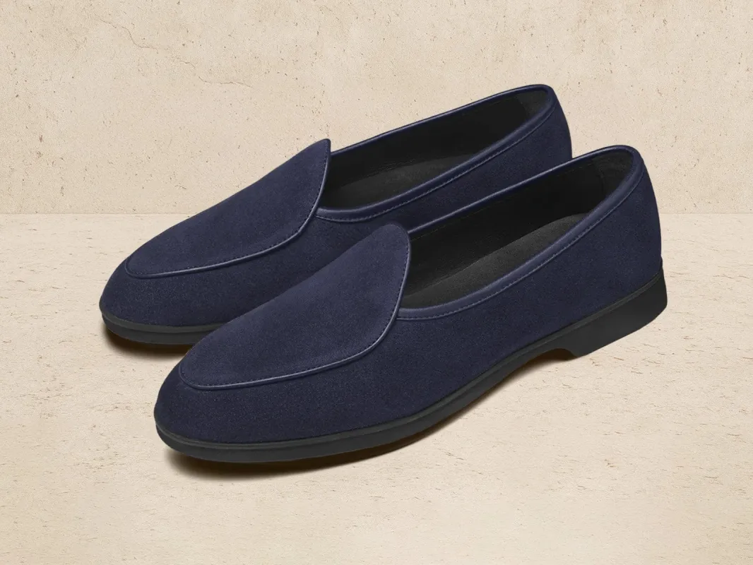 Stride Loafers in Orage Glove Suede Dark Sole made by Baudoin & Lange