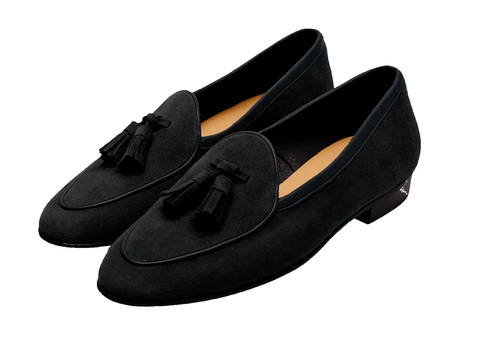 Sagan Classic Tassel Loafers in Obsidian Black Asteria Suede sold by Baudoin & Lange product image thumbnail 2