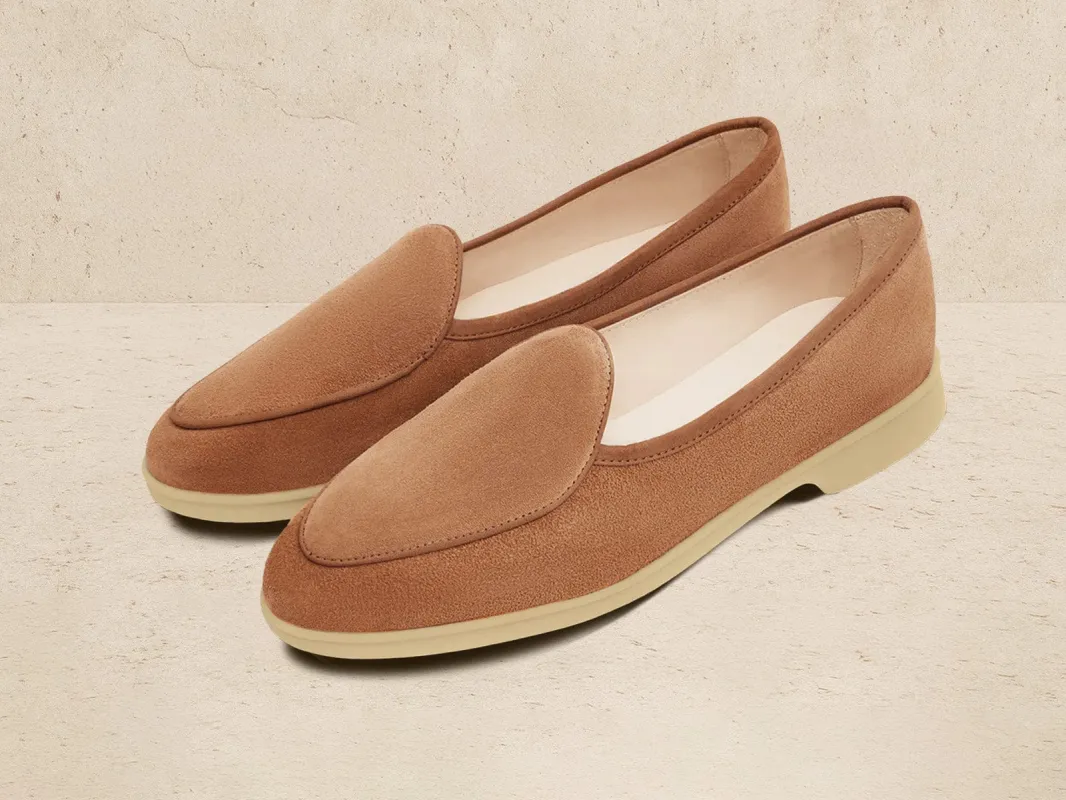 Stride Loafers in Casaque Glove Suede Natural Sole sold by Baudoin & Lange