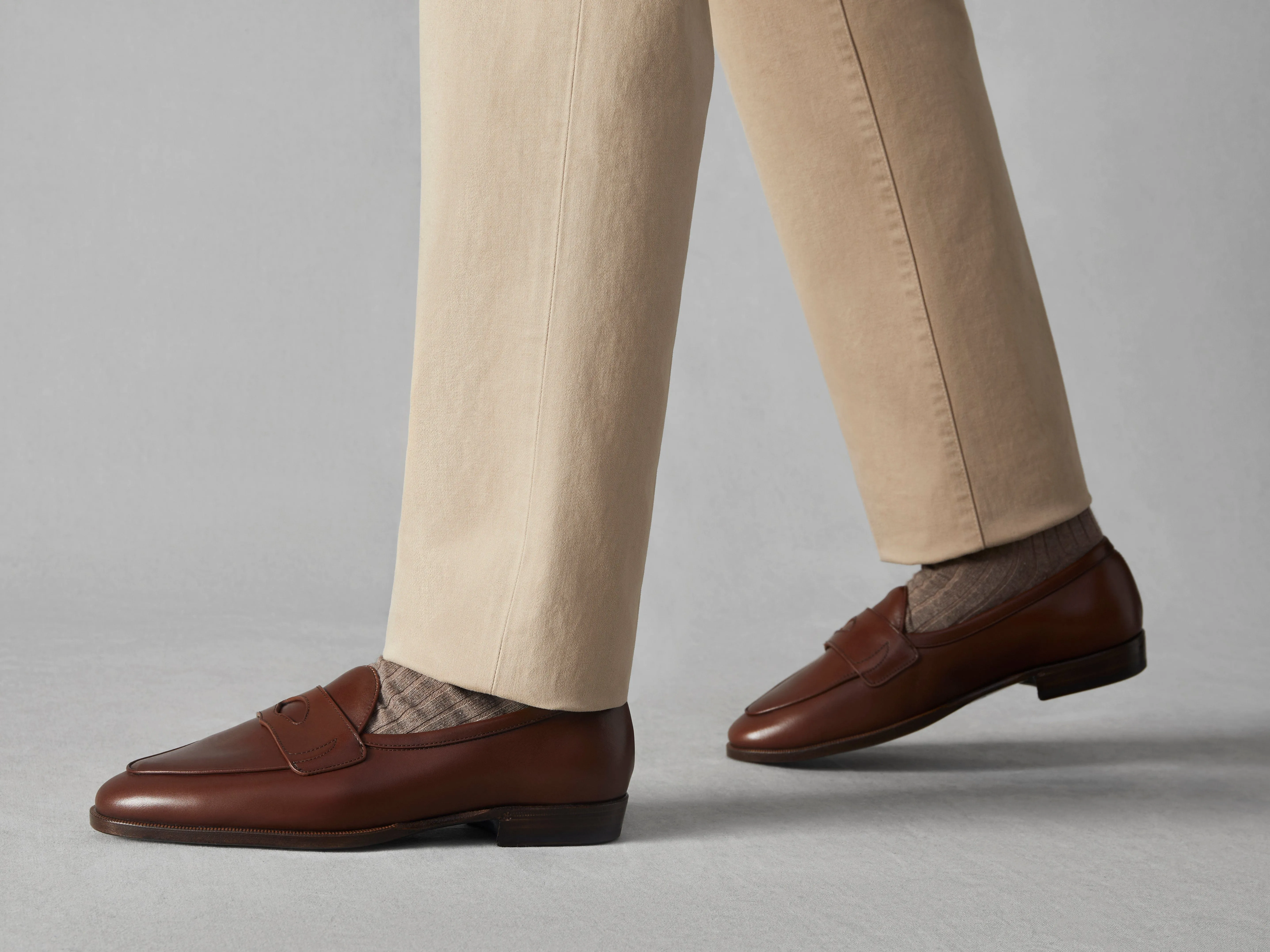 Grand Fleurus Penny Loafers in Tawny Noble Calf sold by Baudoin & Lange product image thumbnail 2