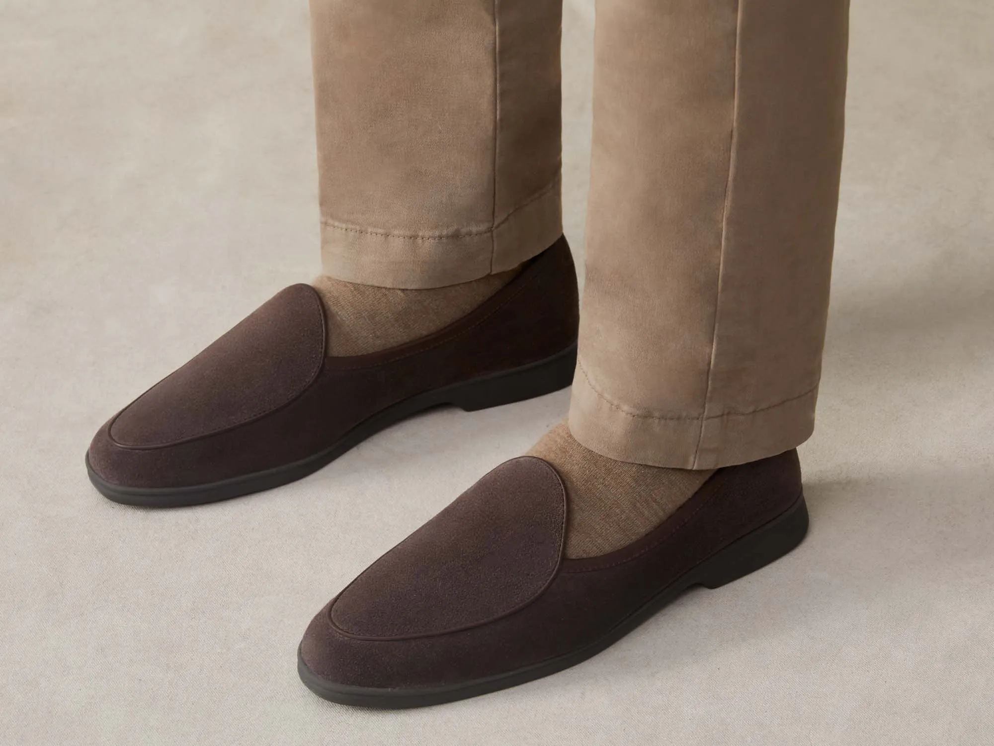 Stride Loafers in Dark Brown Glove Suede Dark Sole sold by Baudoin & Lange product image thumbnail 2