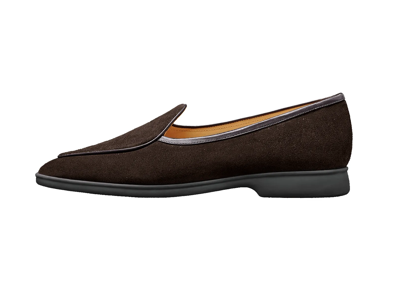 Stride Loafers in Dark Brown Glove Suede Dark Sole sold by Baudoin & Lange product image thumbnail 3