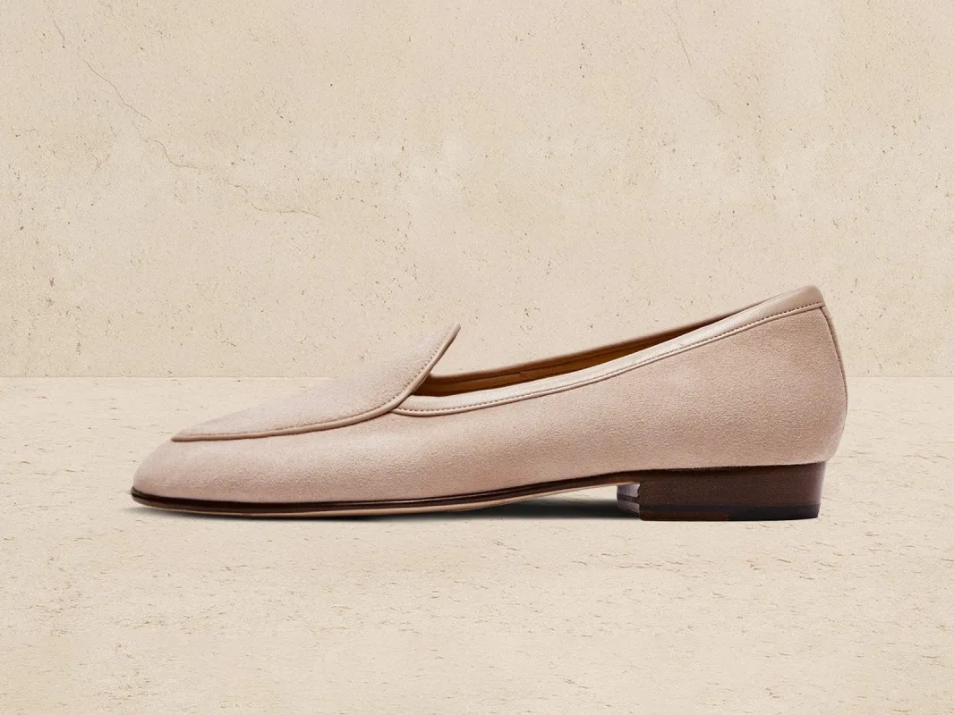 Sagan Classic Loafers in Albâtre Asteria Suede sold by Baudoin & Lange