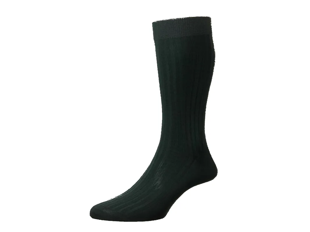 Cotton Socks in Dark Green sold by Baudoin & Lange