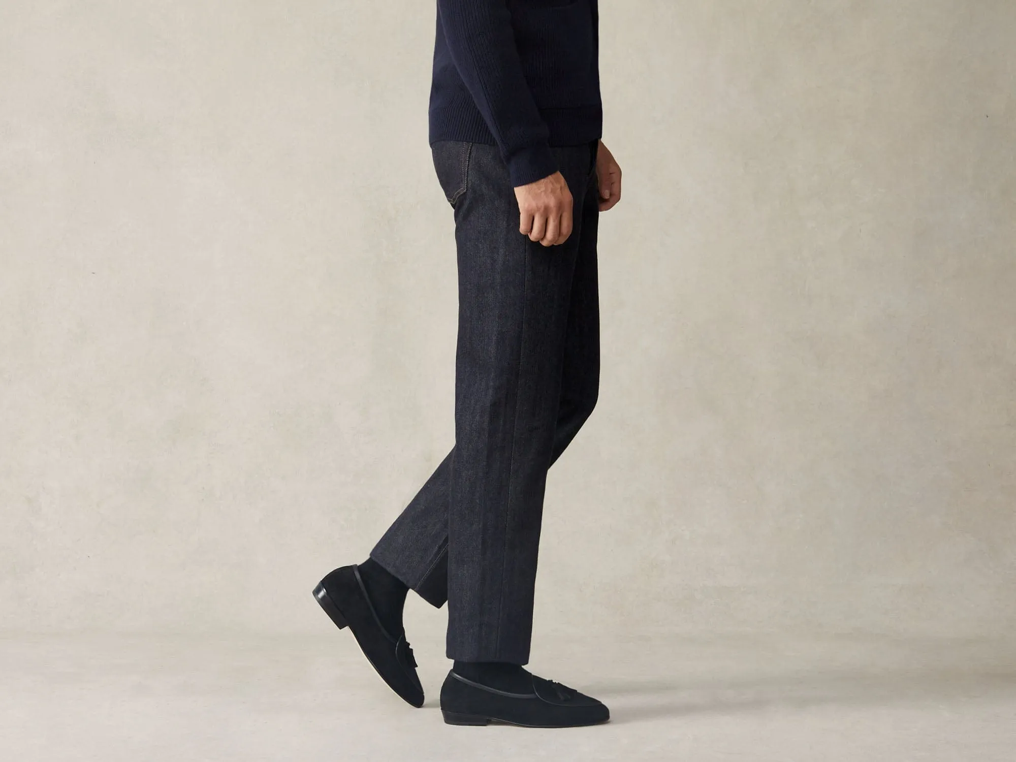 Sagan Classic Tassel Loafers in Obsidian Black Asteria Suede sold by Baudoin & Lange product image thumbnail 5