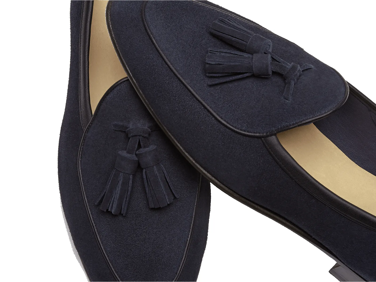 Sagan Classic Tassel Loafers in Midnight Navy Suede sold by Baudoin & Lange product image thumbnail 5