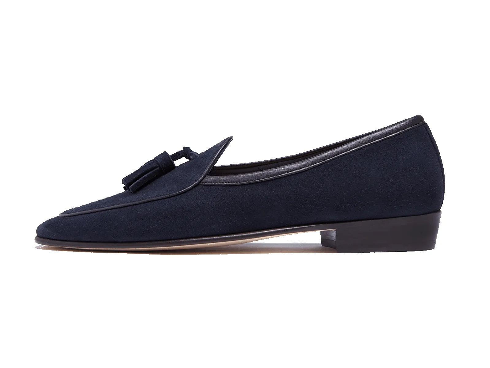 Sagan Classic Tassel Loafers in Midnight Navy Suede sold by Baudoin & Lange product image thumbnail 3