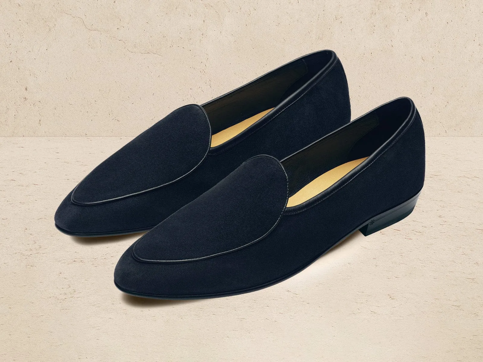 Sagan Classic Loafers in Midnight Navy Asteria Suede sold by Baudoin & Lange