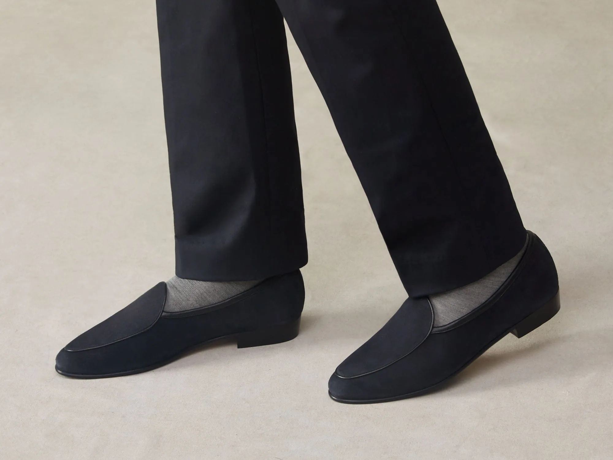 Sagan Classic Loafers in Midnight Navy Asteria Suede sold by Baudoin & Lange product image thumbnail 2