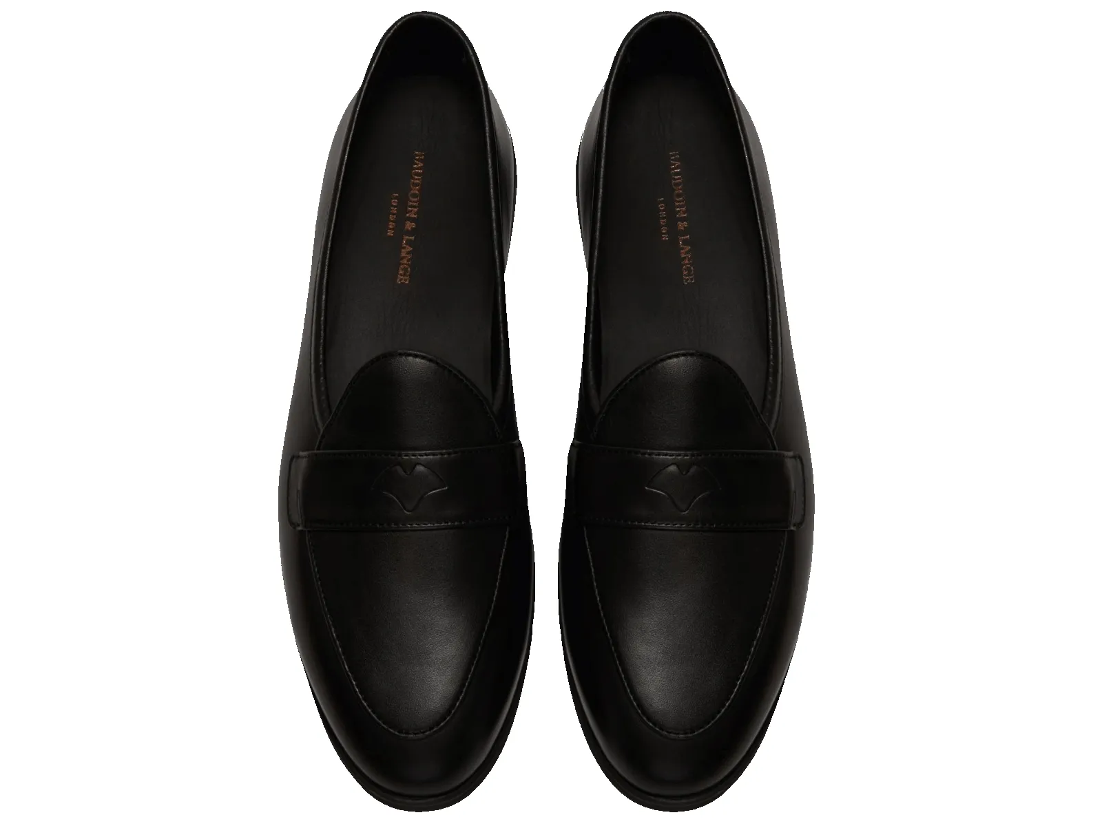 Stride Penny Loafers in Black Milled Calf Dark Sole sold by Baudoin & Lange product image thumbnail 3