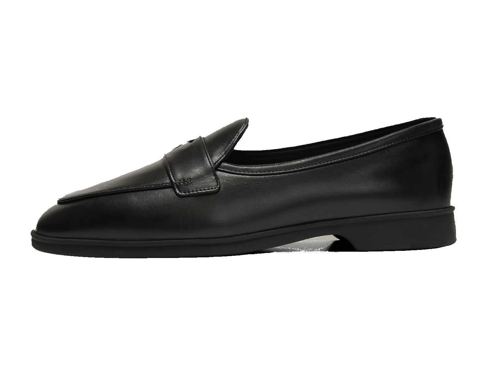 Stride Penny Loafers in Black Milled Calf Dark Sole sold by Baudoin & Lange product image thumbnail 2