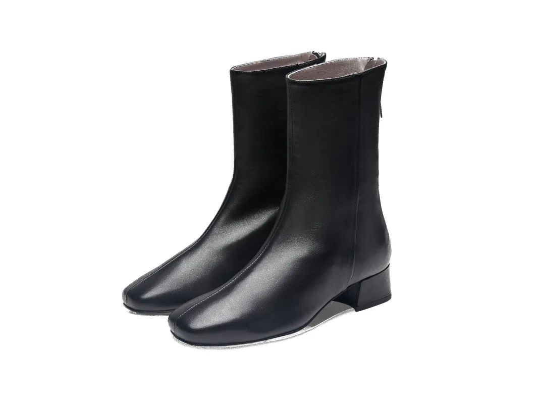 Debbie High Boots in Nero Nappa sold by Baudoin & Lange