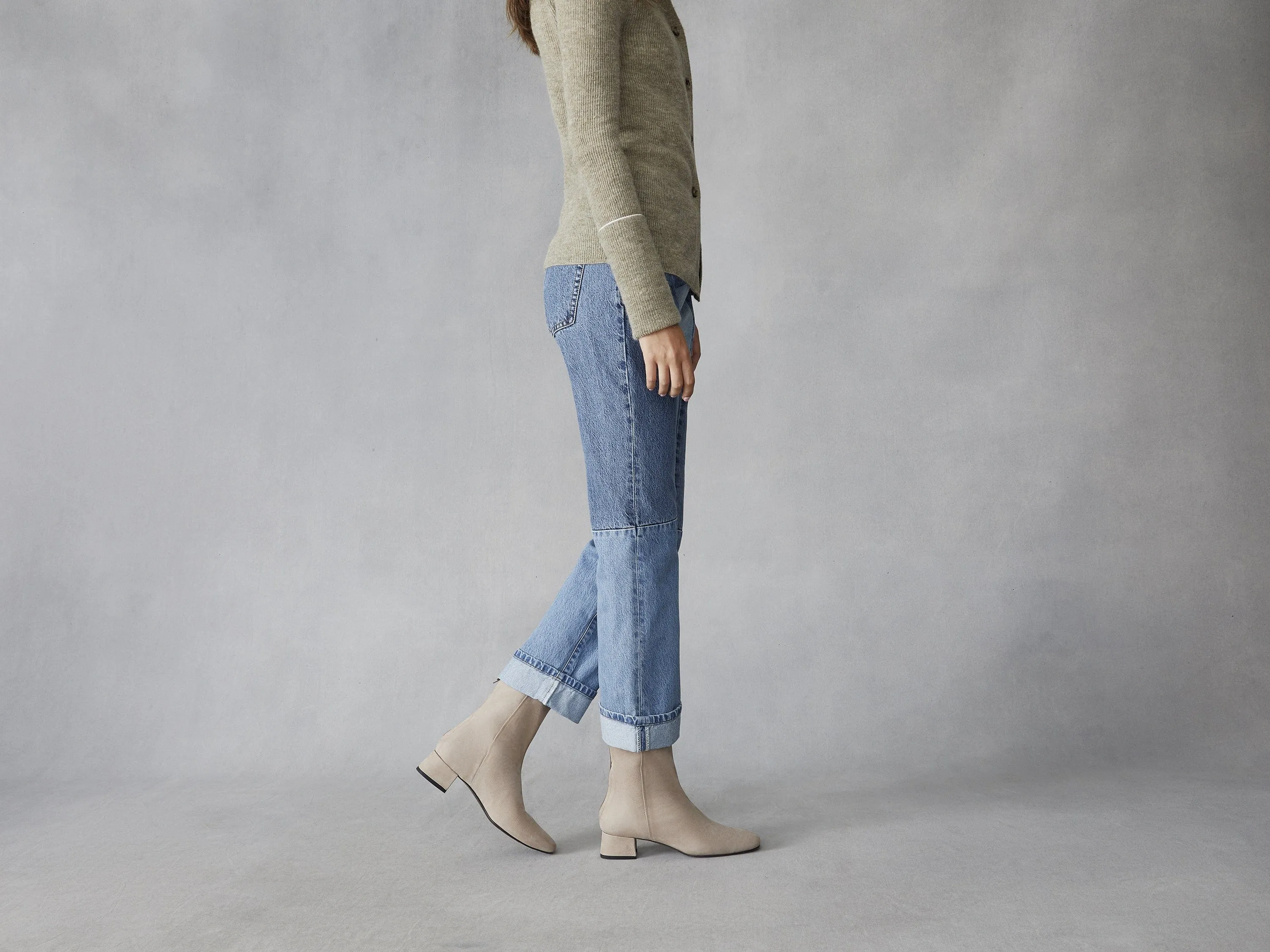 Debbie High Boots in Beige Nubuck sold by Baudoin & Lange product image thumbnail 4