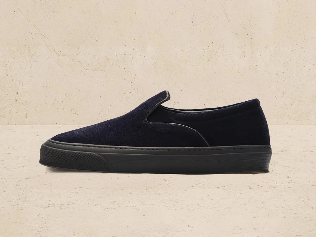 Shadow Limited Edition Beat Trainer in Midnight Suede made by Baudoin & Lange