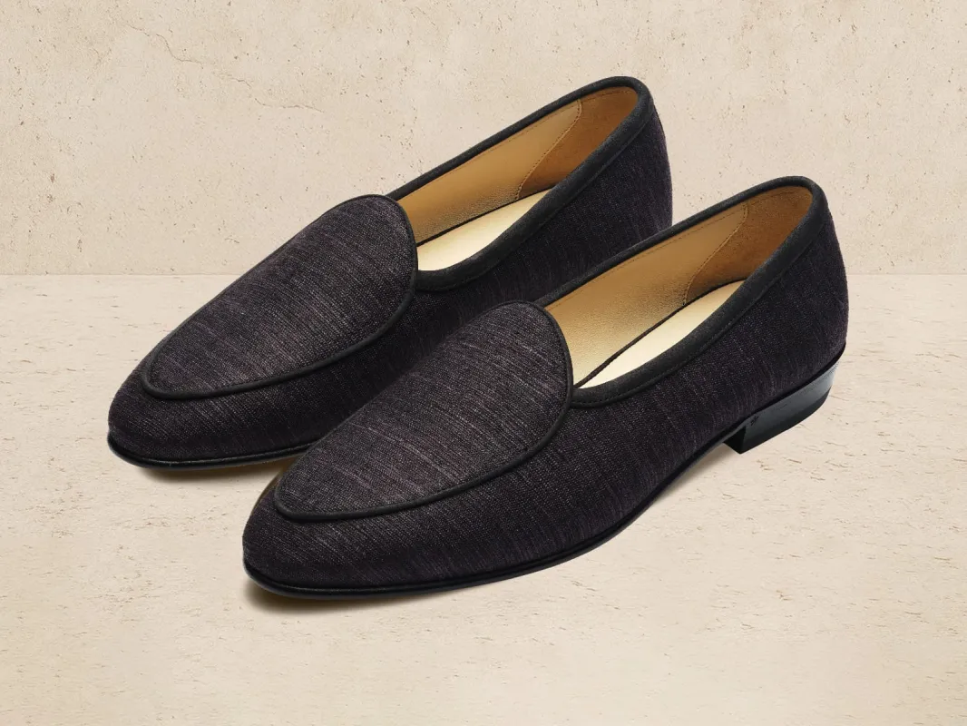 Sagan Classic in Black Madras Silk - Riviera Edition made by Baudoin & Lange