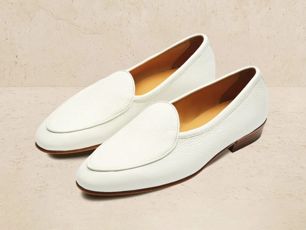 Sagan Classic in Blanc Casse Deerskin - Riviera Edition made by Baudoin & Lange