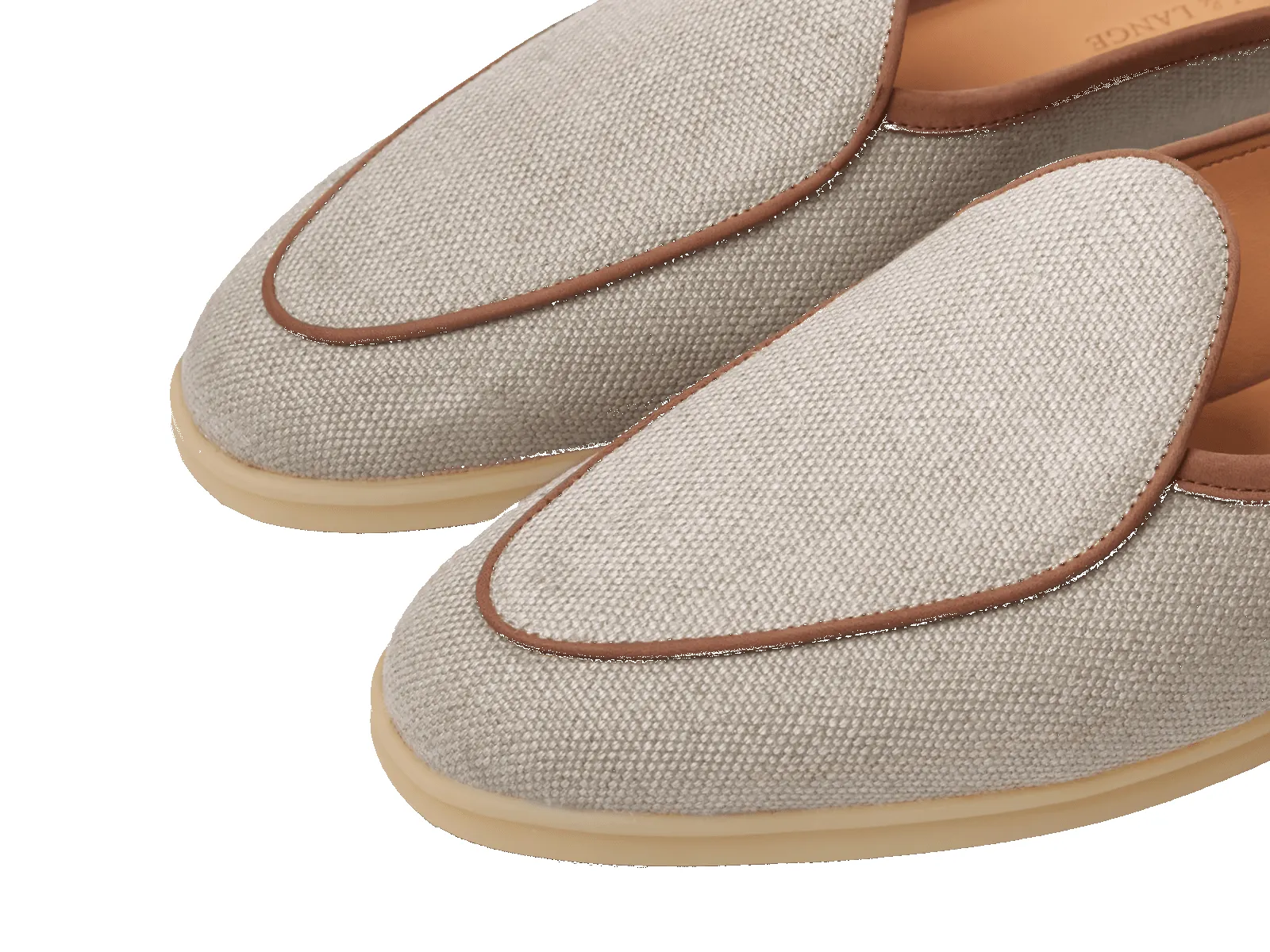 Stride Mule Loafers in Vachette Linen with Natural Sole sold by Baudoin & Lange product image thumbnail 2