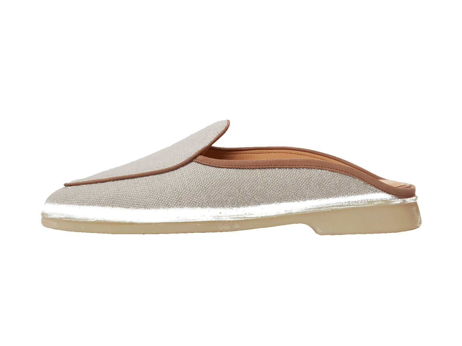 Stride Mule Loafers in Vachette Linen with Natural Sole sold by Baudoin & Lange product image thumbnail 3