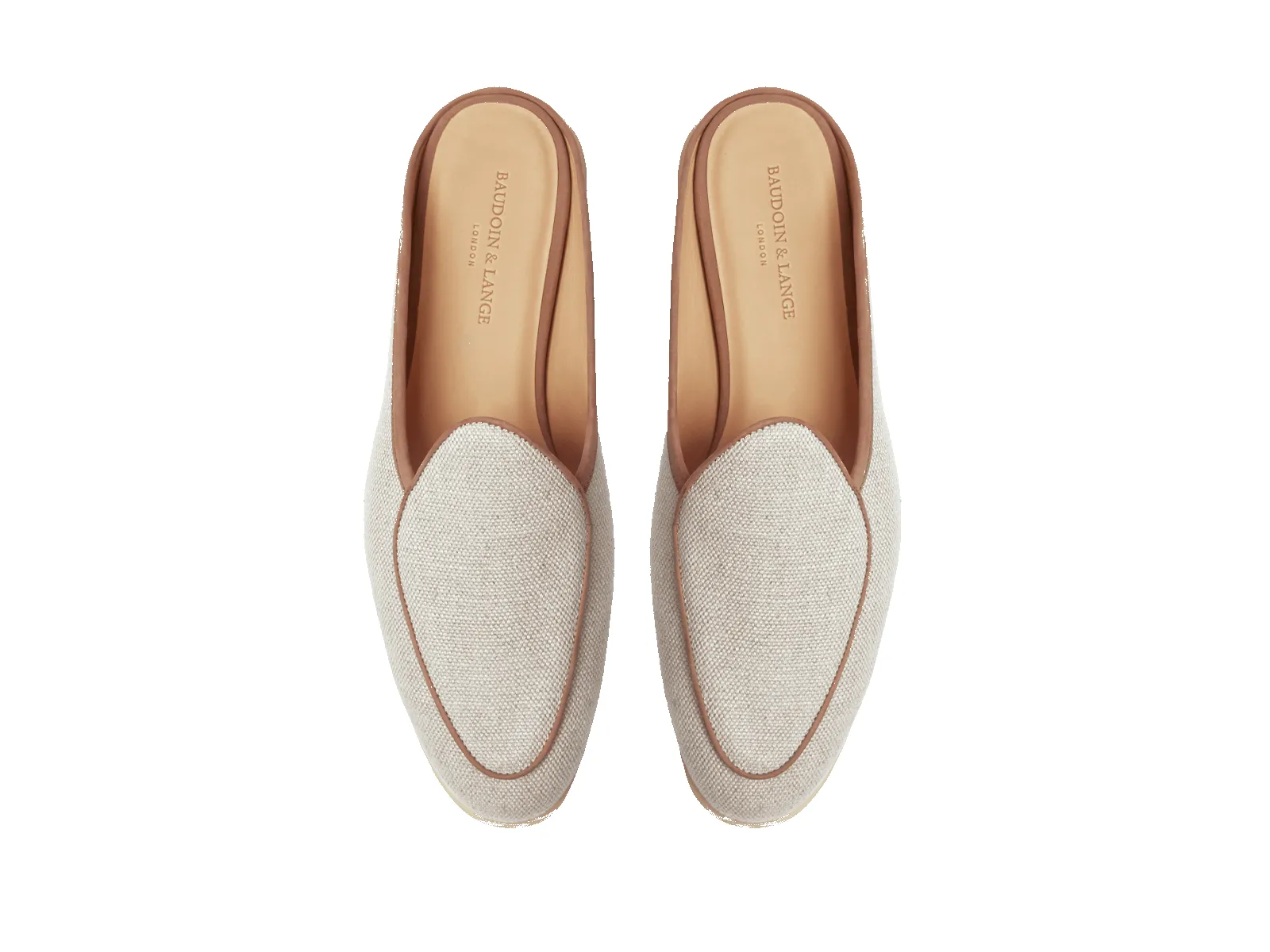 Stride Mule Loafers in Vachette Linen with Natural Sole sold by Baudoin & Lange product image thumbnail 4