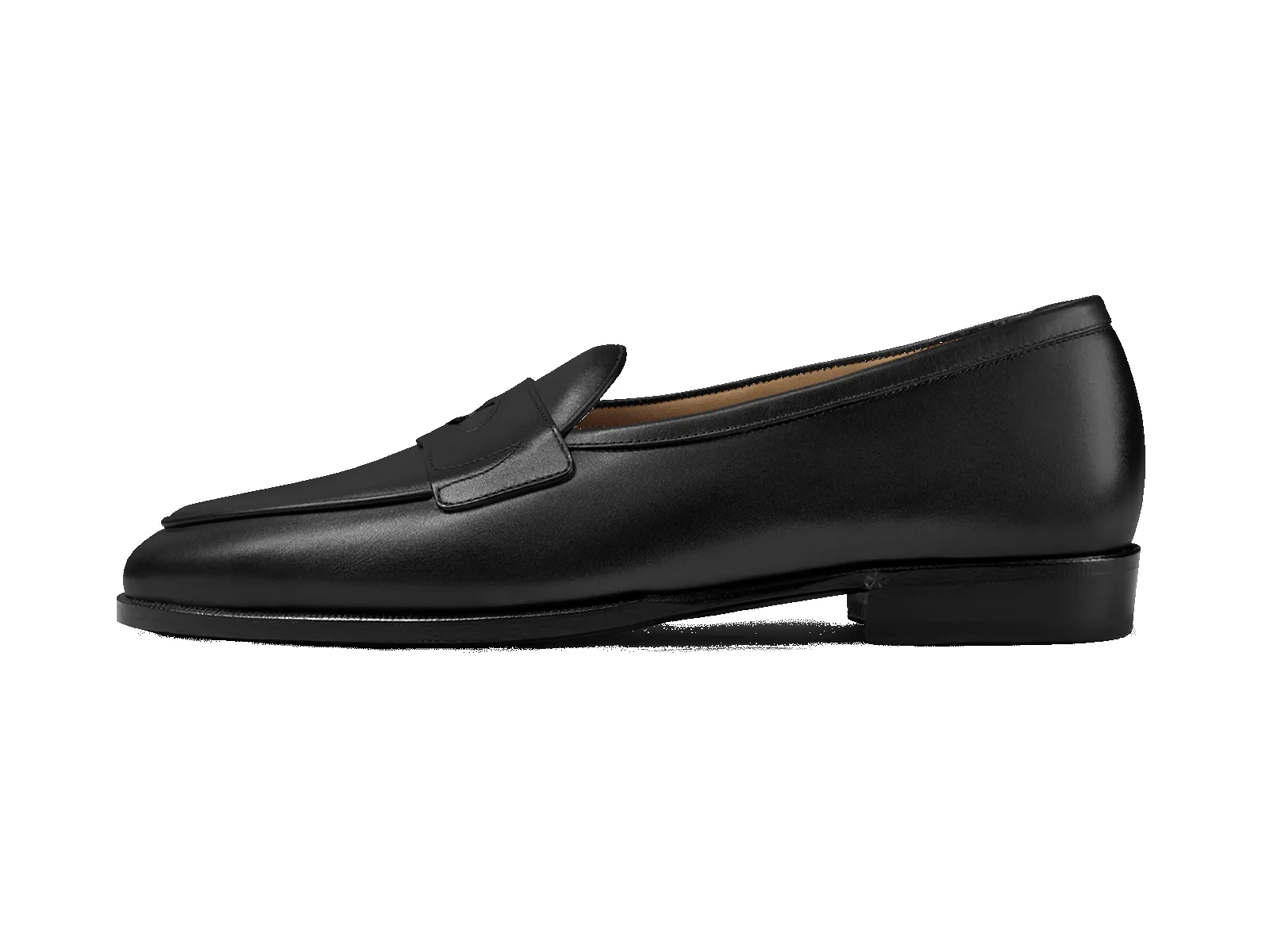 Grand Fleurus Penny Loafers in Black Noble Calf sold by Baudoin & Lange
