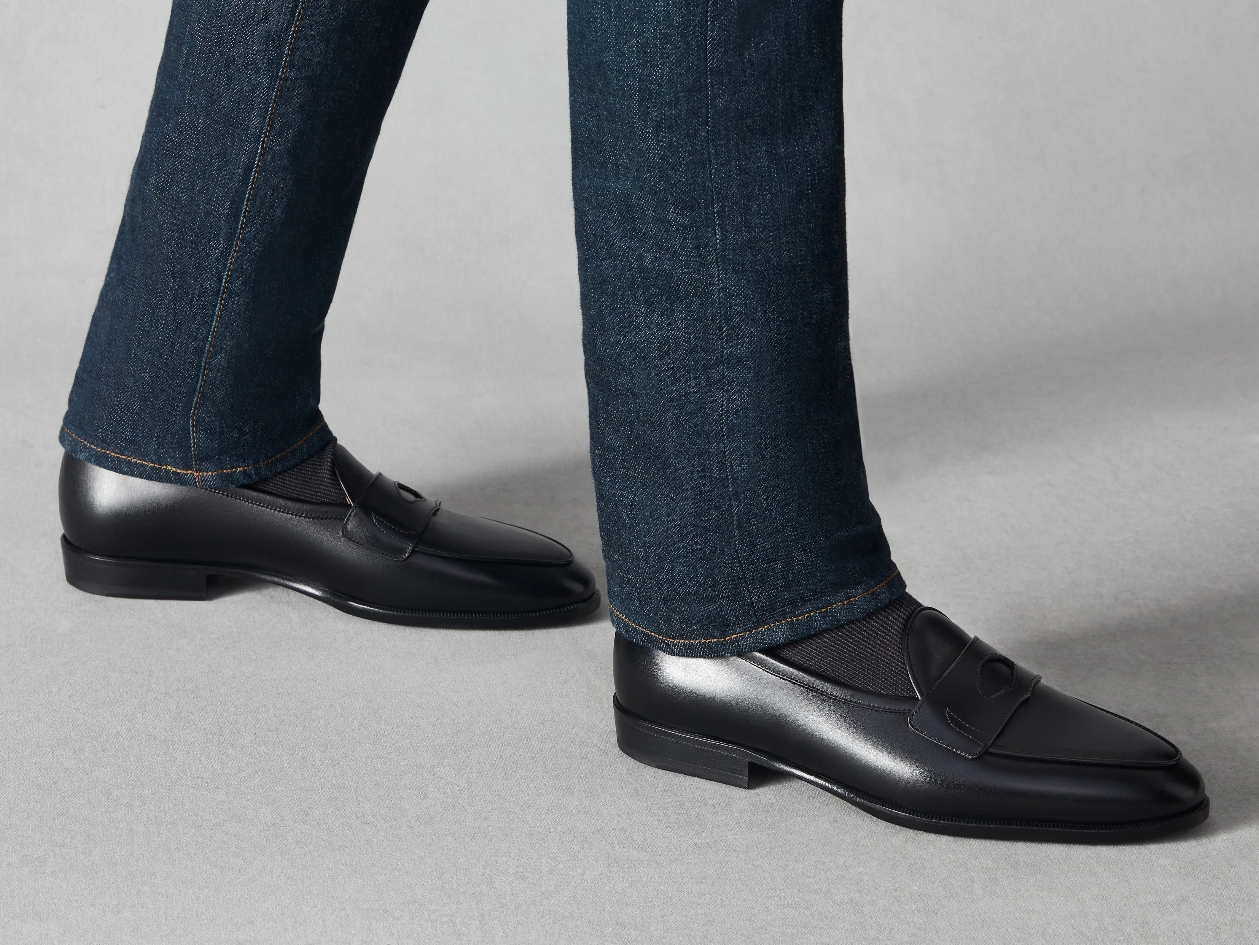 Grand Fleurus Penny Loafers in Black Noble Calf sold by Baudoin & Lange product image thumbnail 2