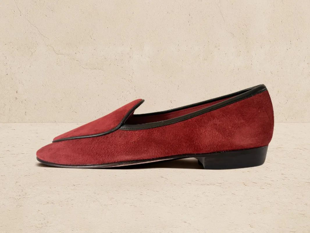 Sagan Plain Red Leather Sole made by Baudoin & Lange