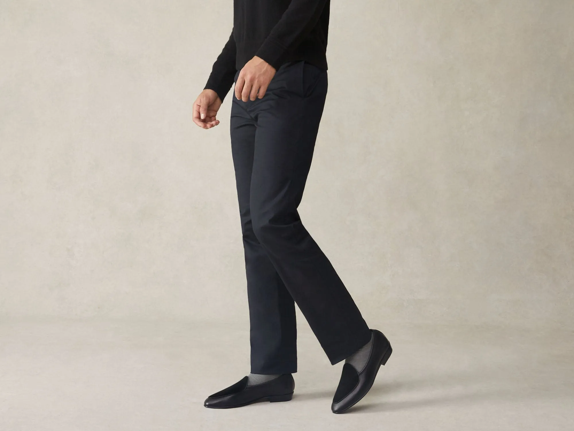 Sagan Classic Loafers in Black Drape Calf and Obsidian Black Suede with Rubber Grip sold by Baudoin & Lange product image thumbnail 4