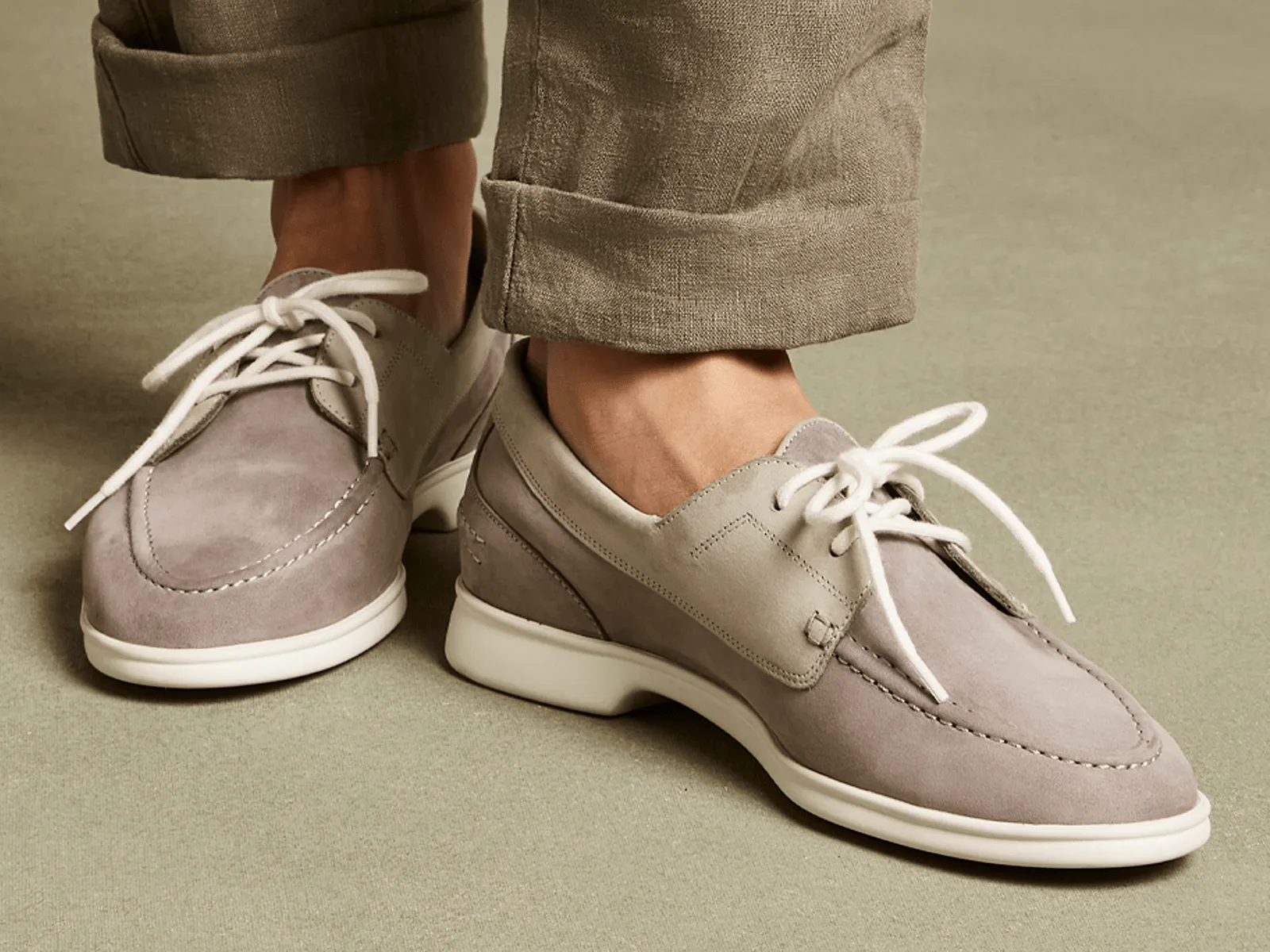 Decks in Galet Grey Nubuck White Sole sold by Baudoin & Lange product image thumbnail 2