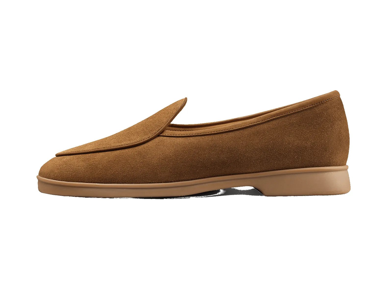 Stride Loafers in Earth Glove Suede Caramel Sole sold by Baudoin & Lange product image thumbnail 4
